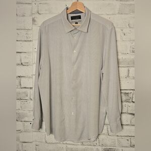 Report Collection X4 Slim Fit Stretch Dress Shirt XL Geometric Print